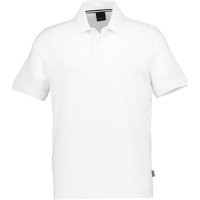 bugatti Herren Polo Shirt weiß Baumwoll-Piqué von Bugatti