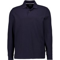 bugatti Herren Polo-Shirt blau Baumwoll-Piqué von Bugatti