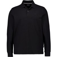 bugatti Herren Polo-Shirt schwarz Baumwoll-Piqué von Bugatti