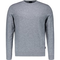 bugatti Herren Pullover grau Wolle unifarben von Bugatti
