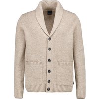 bugatti Herren Cardigan beige Wolle unifarben von Bugatti