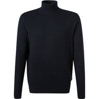 bugatti Herren Rollkragenpullover blau unifarben von Bugatti