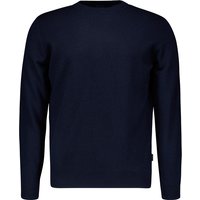 bugatti Herren Pullover blau Wolle unifarben von Bugatti