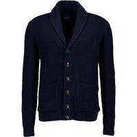 bugatti Herren Cardigan blau Wolle unifarben von Bugatti