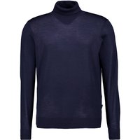 bugatti Herren Pullover blau Wolle unifarben von Bugatti