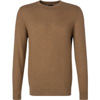 bugatti Herren Pullover braun unifarben von Bugatti