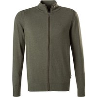 bugatti Herren Cardigan grün unifarben von Bugatti