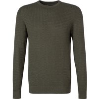 bugatti Herren Pullover grün unifarben von Bugatti