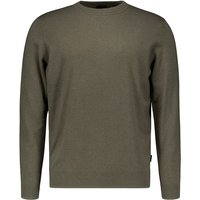 bugatti Herren Pullover grün Wolle unifarben von Bugatti