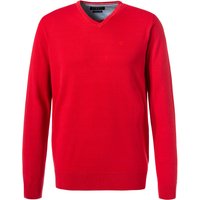 bugatti Herren Pullover rot unifarben von Bugatti