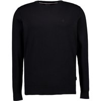 bugatti Herren Pullover schwarz Baumwolle unifarben von Bugatti