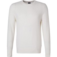 bugatti Herren Pullover weiß unifarben von Bugatti