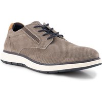 bugatti Herren Schnürschuhe grau Veloursleder von Bugatti