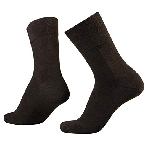 bugatti Herren Socken 6702 / bugatti smooth cotton basic, Gr. 39-42, Braun (mottled brown 180) von bugatti