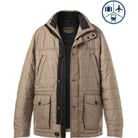 bugatti Herren Steppjacke beige Mikrofaser unifarben von Bugatti