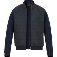 bugatti Herren Sweatjacke blau Baumwolle unifarben von Bugatti