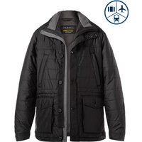 bugatti Herren Steppjacke Schwarz Mikrofaser unifarben von Bugatti