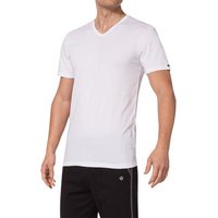 bugatti Herren T-Shirt Weiß Viskose unifarben von Bugatti