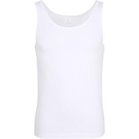 bugatti Herren Tanktop weiß Baumwolle unifarben von Bugatti