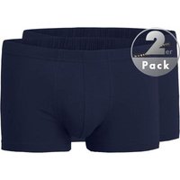 bugatti Herren Trunks blau Baumwolle unifarben von Bugatti