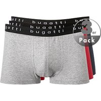 bugatti Herren Trunks blau Baumwolle unifarben von Bugatti