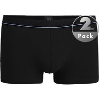 bugatti Herren Trunks schwarz Baumwolle unifarben von Bugatti