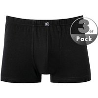 bugatti Herren Trunks schwarz Baumwolle unifarben von Bugatti