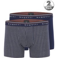 bugatti Herren Trunks blau Baumwolle gemustert von Bugatti
