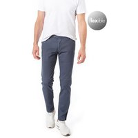 bugatti Herren Chino blau Baumwolle meliert von Bugatti