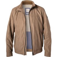 bugatti Herren Jacke beige Mikrofaser unifarben von Bugatti