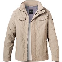 bugatti Herren Jacke beige Mikrofaser unifarben von Bugatti