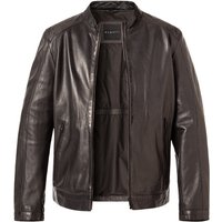 bugatti Herren Lederjacke grau Leder unifarben von Bugatti