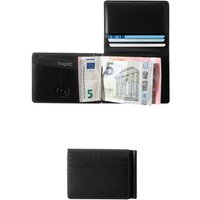 bugatti Herren Kartenbörse-Scheinklemme schwarz Leder von Bugatti