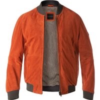 bugatti Herren Lederblouson orange Ziegenvelours unifarben von Bugatti