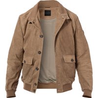 bugatti Herren Lederjacke beige Veloursleder unifarben von Bugatti