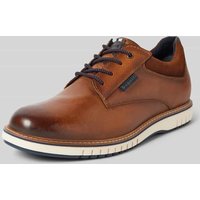bugatti Ledersneaker mit Label-Patch Modell 'Makori' in Cognac, Größe 46 von Bugatti