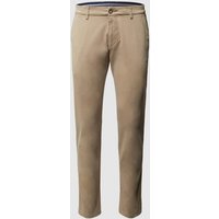 bugatti Modern Fit Chino aus Twill Modell 'Bologna' in Beige, Größe 33/34 von Bugatti