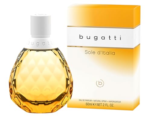 bugatti Parfüm Damen Sole d'Italia EdP 60ml I Sommerliches Damen Parfüm mit Nuancen aus Mandarine, weißen Blüten und Moschus I Ein Hauch Italien in einem Eau de Parfum Damen, frisch & belebend von Bugatti