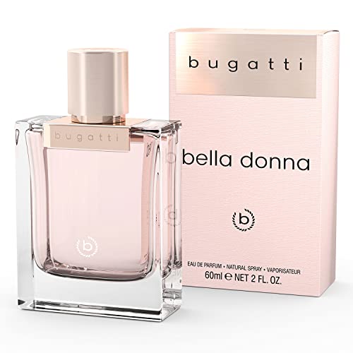 bugatti Parfüm Damen bella donna EdP 60ml I sinnliches Eau de Parfum für jedes Alter und für jeden Anlass I elegante Kombination aus Pfirsich, Jasmin & Moschus I süß, würzig & elegant von Bugatti