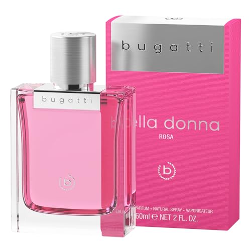 bugatti Parfüm Damen bella donna ROSA edP 60ml I floral-fruchtiges Damen Parfüm für jedes Alter und jeden Anlass I elegante Kombination aus Zitrone, Himbeere, Rosenblättern & Moschus I feminin & warm von Bugatti