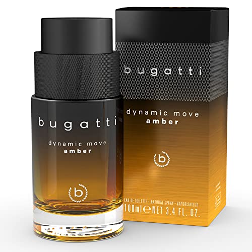 bugatti Parfüm Herren Dynamic Move Amber 100ml I rauchig-warmes Eau de Toilette Herren I sinnlich-starke Kombination aus Zimt, Tabak & Cypriol I Herren Parfüm I dynamisch, pudrig & süßlich-scharf bugatti Parfüm Herren Dynamic Move Amber 100ml I rauchig-warmes Eau de Toilette Herren I sinnlich-starke Kombination aus Zimt, Tabak & Cypriol I Herren Parfüm I dynamisch, pudrig & süßlich-scharf von Bugatti