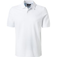 bugatti Herren Polo-Shirt weiß Baumwoll-Piqué von Bugatti