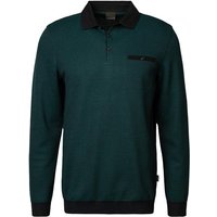 bugatti Herren Polo-Shirt grün meliert von Bugatti