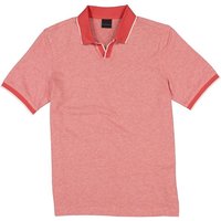 bugatti Herren Polo-Shirt rot Baumwoll-Jersey meliert von Bugatti