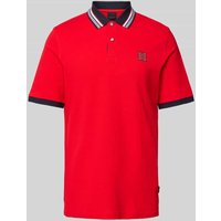 bugatti Poloshirt mit Kontrastbesatz in Rot, Größe L von Bugatti