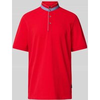 bugatti Poloshirt mit Stehkragen in Rot, Größe M von Bugatti