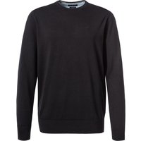 bugatti Herren Pullover schwarz unifarben von Bugatti