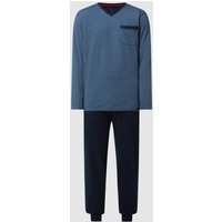 bugatti Pyjama aus Baumwollmischung in Blau, Größe S von Bugatti