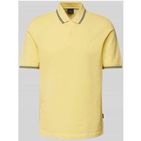 bugatti Regular Fit Poloshirt mit Label-Detail in Gelb, Größe XXL von Bugatti