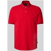 bugatti Regular Fit Poloshirt mit Label-Detail in Rot, Größe L von Bugatti